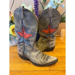 REDNECK RIVIERA MADE IN MEXICO PULL ON BOOTS SIZE 9 (BOTA 1500